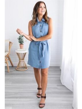 Light Blue Denim Dress